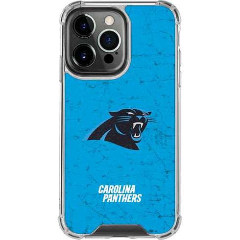 NFL Carolina Panthers Distressed Alternate iPhone 16 Pro Clear Case